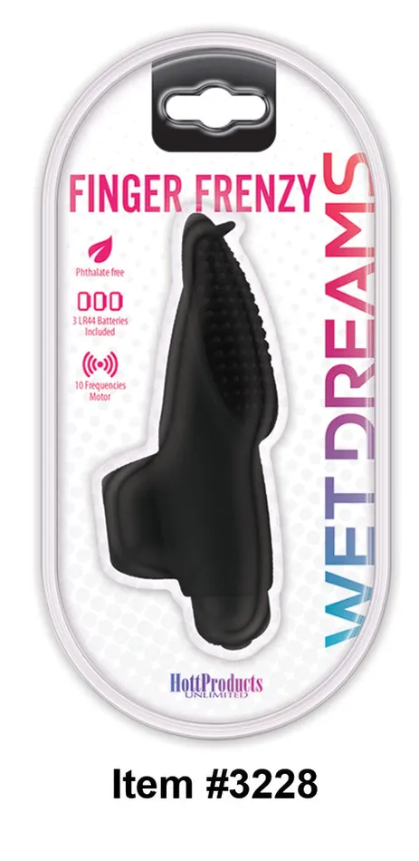Wet Dreams Finger Frenzy Finger Play Vibrator Black HOTT Products Vibrators Wet Dreams Finger Frenzy Finger Play Vibrator Black HOTT Products Vibrators