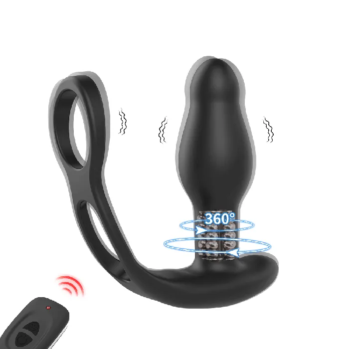 Levett Anal New Rotating Beads Male Prostate Massager Anal Vibrator