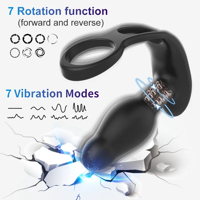 Levett Anal New Rotating Beads Male Prostate Massager Anal Vibrator