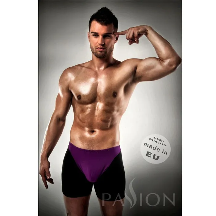 PASSION MEN Vibrators BOXER UOMO PASSION LINGER VIOLA NERO S M
