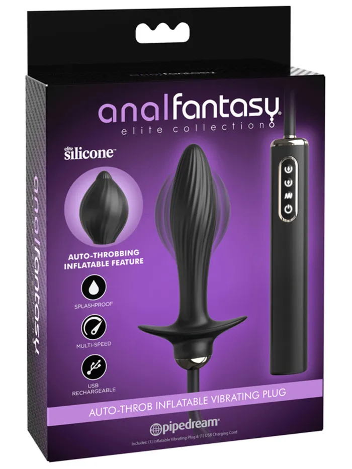 Pipedream Male Sex Toys Anal Fantasy Elite Auto Throb Inflatable Vibrating Plug Pipedream Male Sex Toys Anal Fantasy Elite Auto Throb Inflatable Vibrating Plug