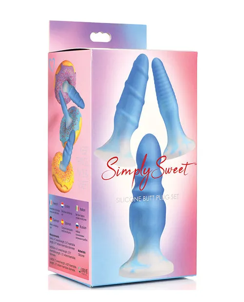 Curve Toys Simply Sweet Silicone Butt Plug Set Curve Anal Curve Toys Simply Sweet Silicone Butt Plug Set Curve Anal