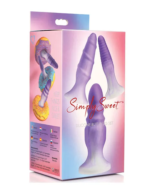 Curve Toys Simply Sweet Silicone Butt Plug Set Curve Anal Curve Toys Simply Sweet Silicone Butt Plug Set Curve Anal