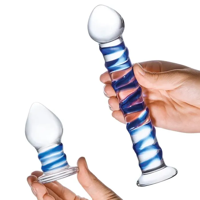 Dildos Glas Glas Double Penetration Kit