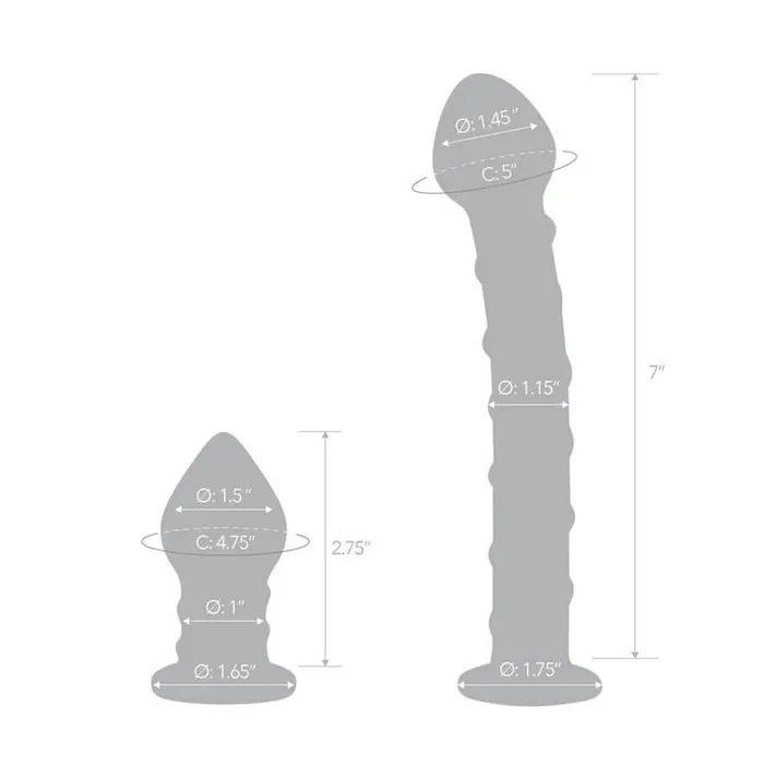 Dildos Glas Glas Double Penetration Kit
