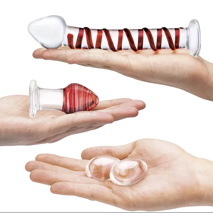 Dildos Glas Glas Double Penetration Kit
