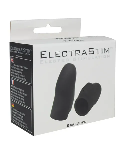 Electrastim Anal Electrastim Explorer Electro Finger Sleeves Black