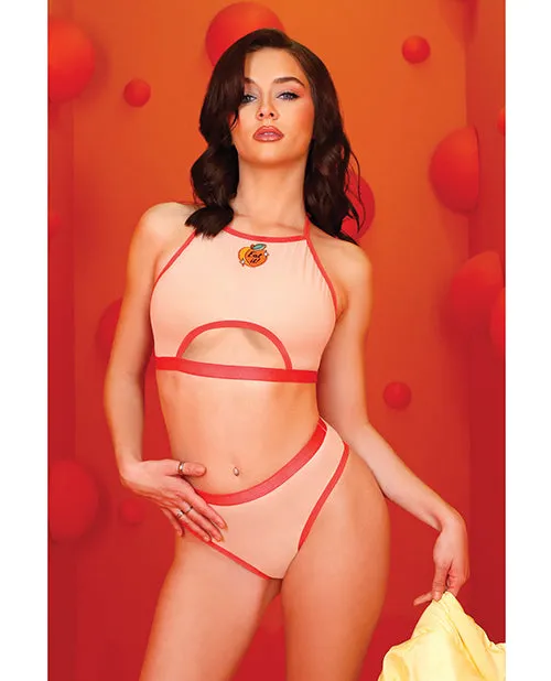 Female Sex Toys Fantasy Lingerie Just Peachy Cut Out Halter Top Cheeky Panty Nude Female Sex Toys Fantasy Lingerie Just Peachy Cut Out Halter Top Cheeky Panty Nude