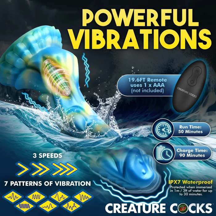 Male Sex Toys Creature Cocks Creature Cocks Sea Stallion with Remote