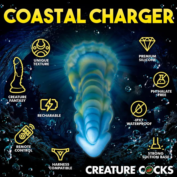Male Sex Toys Creature Cocks Creature Cocks Sea Stallion with Remote