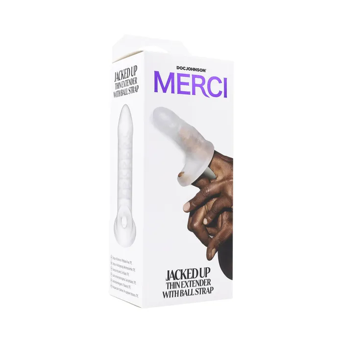 Merci Jacked Up Thick Extender with Ball Strap Doc Johnson Male Sex Toys
