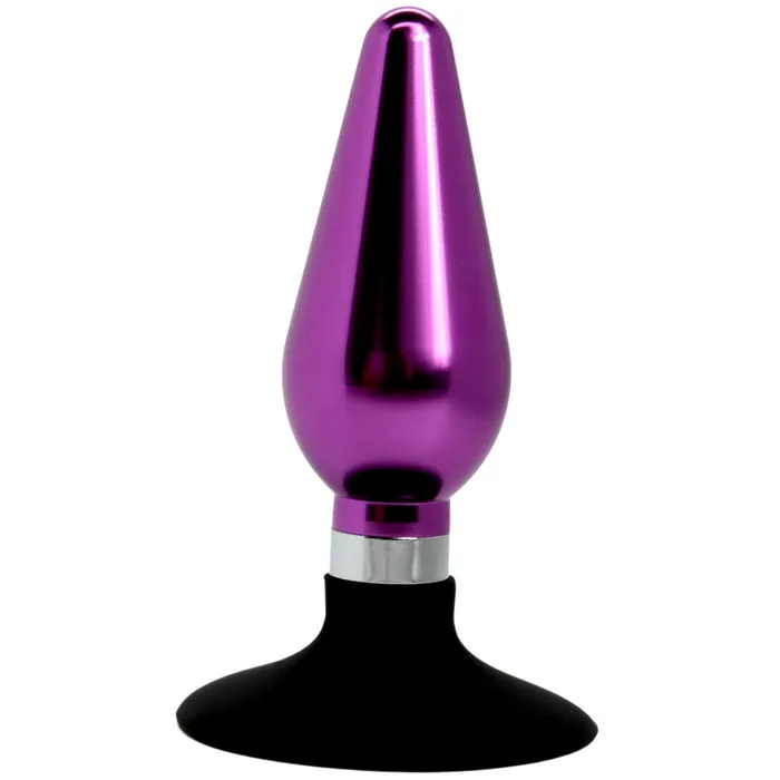 Pink BOB Male Sex Toys Metal Anal Plug With Silicone Base