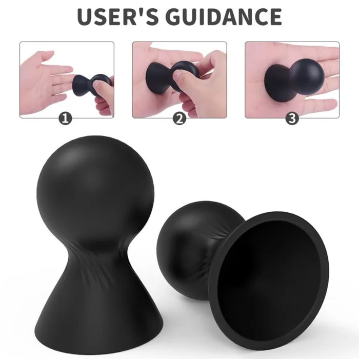 Silicone Nipple Suckers Set of 2 TooTimidcom Anal