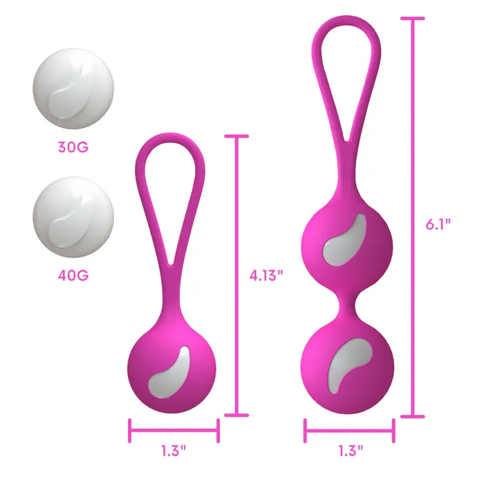 TooTimidcom Female Sex Toys Duotone Silicone Kegel Ball Set