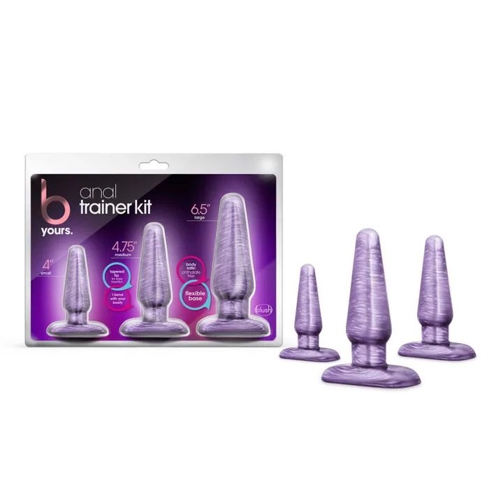 Anal Blush B Yours By Blush Trainer Kit Purple Swirl Anal Plug