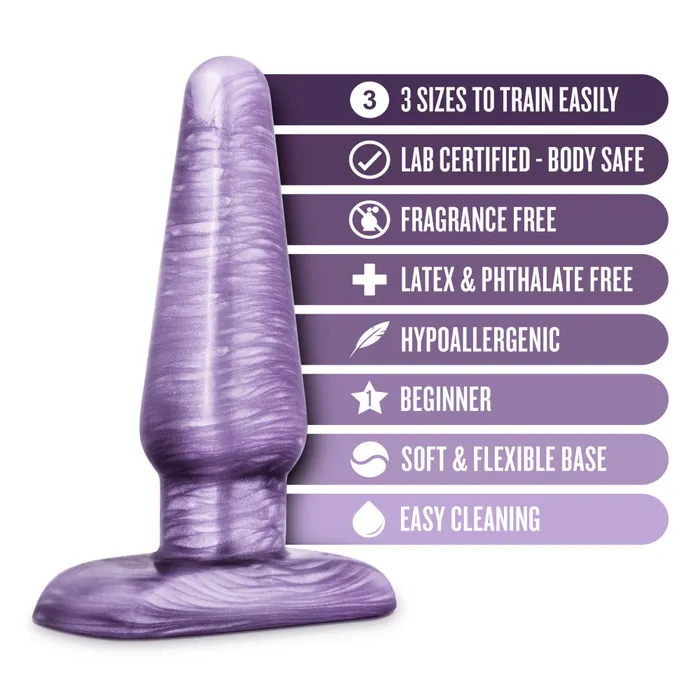 Anal Blush B Yours By Blush Trainer Kit Purple Swirl Anal Plug