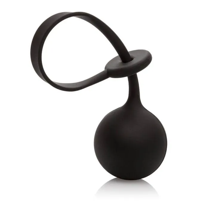 Anal California Exotic Novelties Weighted Lasso Ring Black Silicone Pleasure Ring 175 Diameter