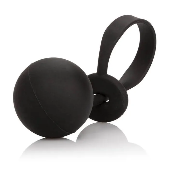 Anal California Exotic Novelties Weighted Lasso Ring Black Silicone Pleasure Ring 175 Diameter