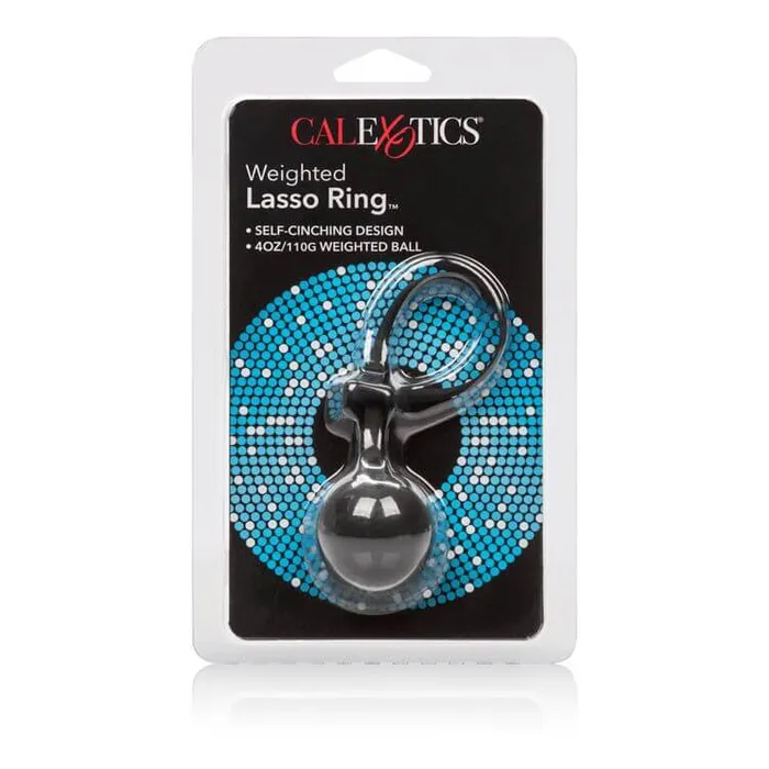Anal California Exotic Novelties Weighted Lasso Ring Black Silicone Pleasure Ring 175 Diameter