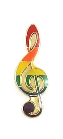 Anal PHS INTERNATIONAL LAPEL PIN RAINBOW NOTE