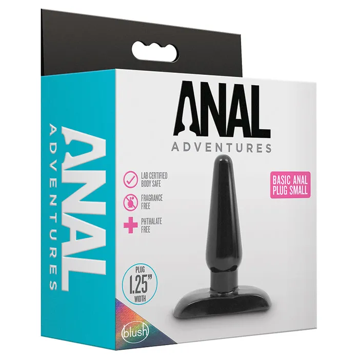 BLUSH Anal Anal Adventures Basic Anal Plug Small Black