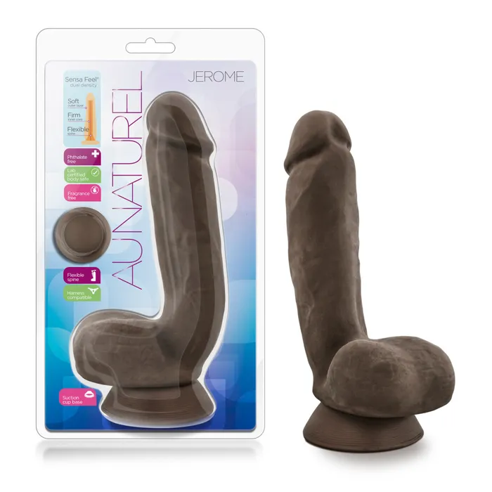 Blush Dildos Au Naturel By Blush Jerome Realistic Brown 85Inch Long Dildo With Balls Suction Cup Base Blush Dildos Au Naturel By Blush Jerome Realistic Brown 85Inch Long Dildo With Balls Suction Cup Base