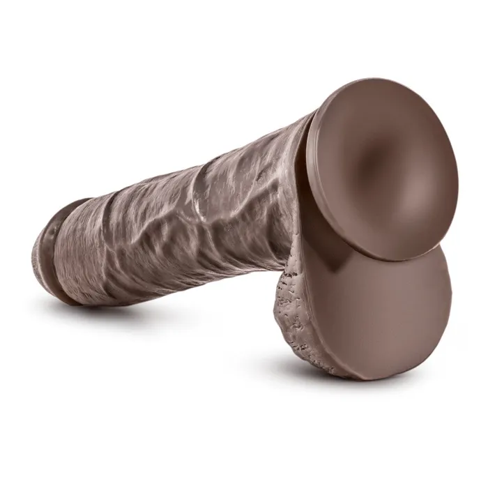 Blush Dildos Dr Skin By Blush Mr Savage Realistic Chocolate 11Inch Long Dildo With Balls Suction Cup Base