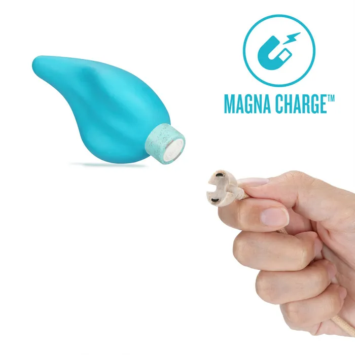 Blush Female Sex Toys Gaia By Blush Eco Caress PlantBased 4 Waterproof Multifunction Powerful Vibrator in Aqua Sustainably Made with BioTouch BioFeel