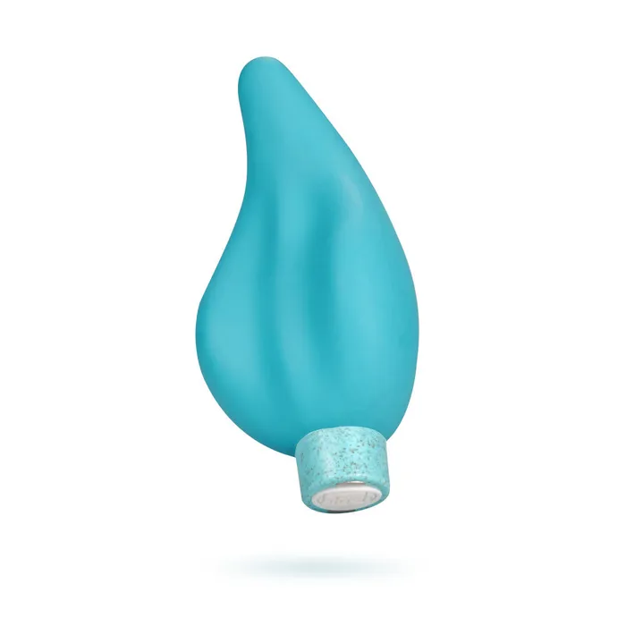 Blush Female Sex Toys Gaia By Blush Eco Caress PlantBased 4 Waterproof Multifunction Powerful Vibrator in Aqua Sustainably Made with BioTouch BioFeel