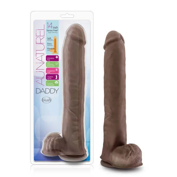 Blush Novelties Dildos Au Naturel Daddy 14Inch Dual Density Dildo Realistic Feel Flexi Shaft Technology Chocolate Brown Blush Novelties Dildos Au Naturel Daddy 14Inch Dual Density Dildo Realistic Feel Flexi Shaft Technology Chocolate Brown