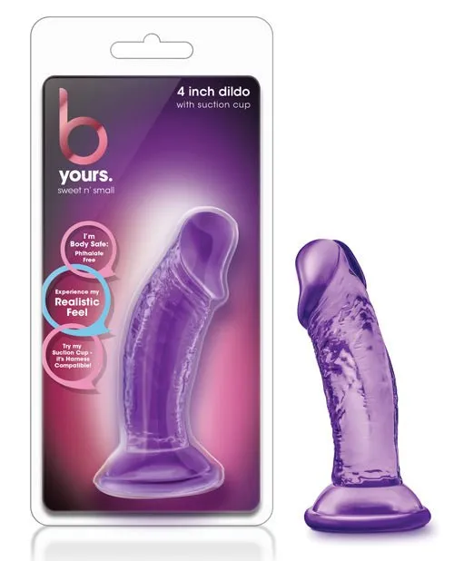 Blush Novelties Dildos B Yours Sweet N Small 4Inch Dildo with Suction Cup Purple Blush Novelties Dildos B Yours Sweet N Small 4Inch Dildo with Suction Cup Purple
