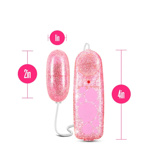 Blush Vibrators B Yours By Blush Glitter Power Bullet Pink 225Inch Vibrating Bullet
