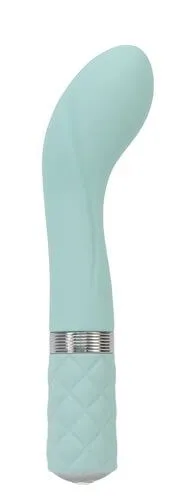 BMS Enterprises Vibrators Pillow Talk Sassy GSpot with Swarovski Crystal Teal Blue Vibrator