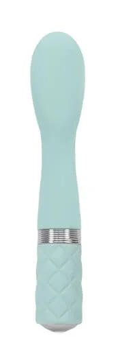 BMS Enterprises Vibrators Pillow Talk Sassy GSpot with Swarovski Crystal Teal Blue Vibrator