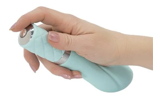 BMS Enterprises Vibrators Pillow Talk Sassy GSpot with Swarovski Crystal Teal Blue Vibrator