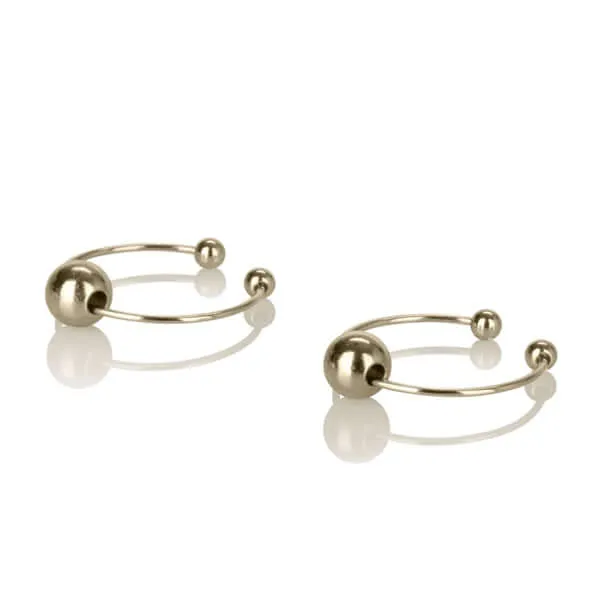 California Exotic Novelties Couples Nipple Play Nipple Rings Gold