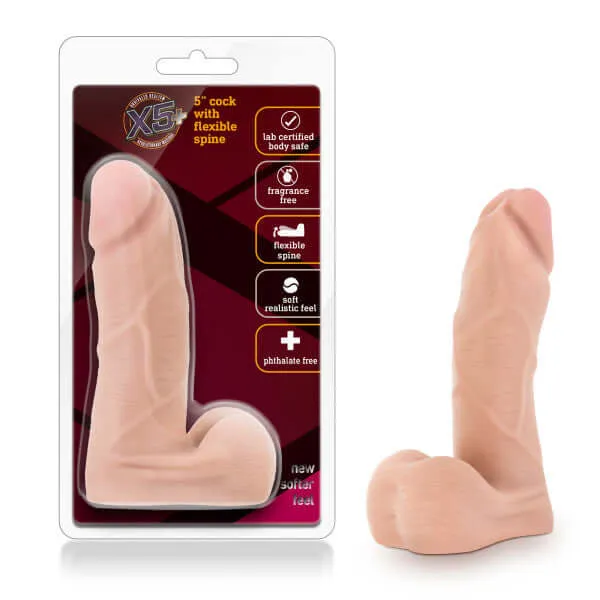 Dildos Blush Novelties X5 5Inch Cock and Balls Dildo with Flexible Spine Realistic Feel and Versatile Pleasure Dildos Blush Novelties X5 5Inch Cock and Balls Dildo with Flexible Spine Realistic Feel and Versatile Pleasure
