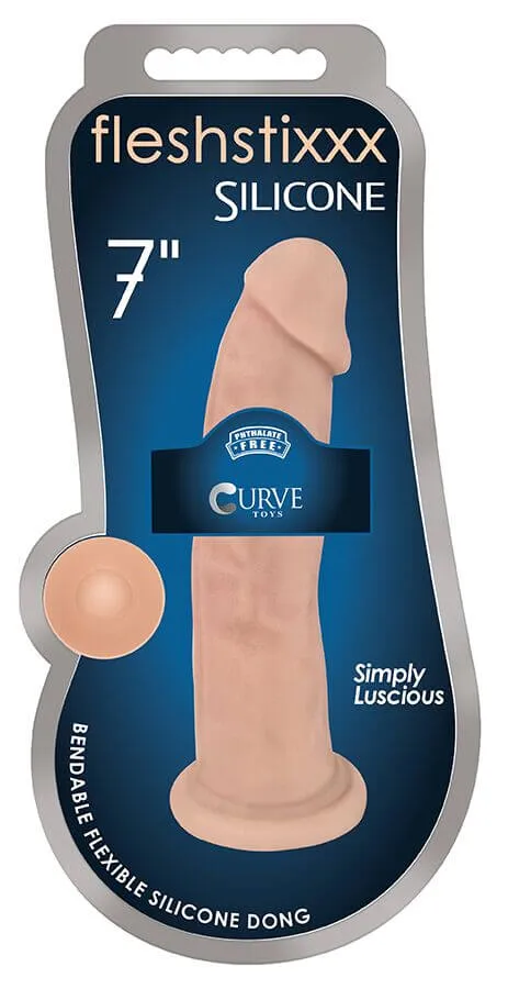 Dildos CURVE NOVELTIES Experience Realistic Pleasure with Fleshstixxx 7Inch Silicone Dong from Curve Toys