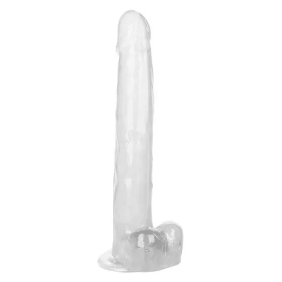 Dildos Size Queen 12Inch Clear Dildo Realistic Feel Suction Cup Base California Exotic Novelties