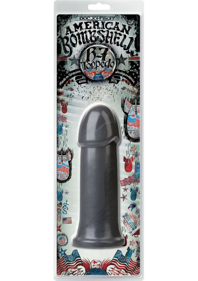Doc Johnson Enterprises Female Sex Toys American Bombshell B7 Torpedo in Gun Metal Thick 7Inch Pleasure Shaft Proudly Made in America Doc Johnson Enterprises Female Sex Toys American Bombshell B7 Torpedo in Gun Metal Thick 7Inch Pleasure Shaft Proudly Made in America