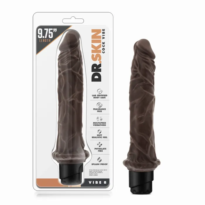 Dr Skin By Blush Cock Vibe 8 Realistic Chocolate 975Inch Long Vibrating Dildo Blush Vibrators Dr Skin By Blush Cock Vibe 8 Realistic Chocolate 975Inch Long Vibrating Dildo Blush Vibrators