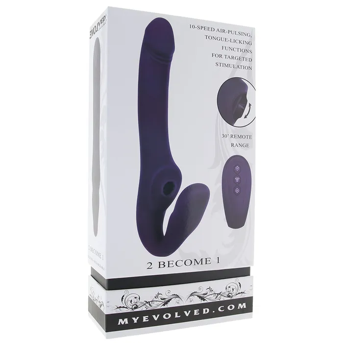 Evolved Novelties 2 Become 1 Air Pulsing Strapless StrapOn Female Sex Toys