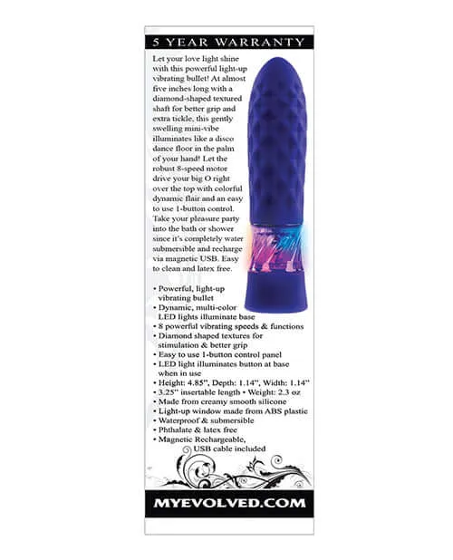 Evolved Novelties Evolved Raver Bullet Vibrator Light Up Your Love Life Vibrators