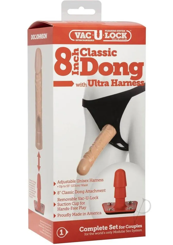 Female Sex Toys Doc Johnson Enterprises Ultra Harness 2 with 8 Inch Dong Complete StrapOn Kit for Ultimate Pleasure Female Sex Toys Doc Johnson Enterprises Ultra Harness 2 with 8 Inch Dong Complete StrapOn Kit for Ultimate Pleasure