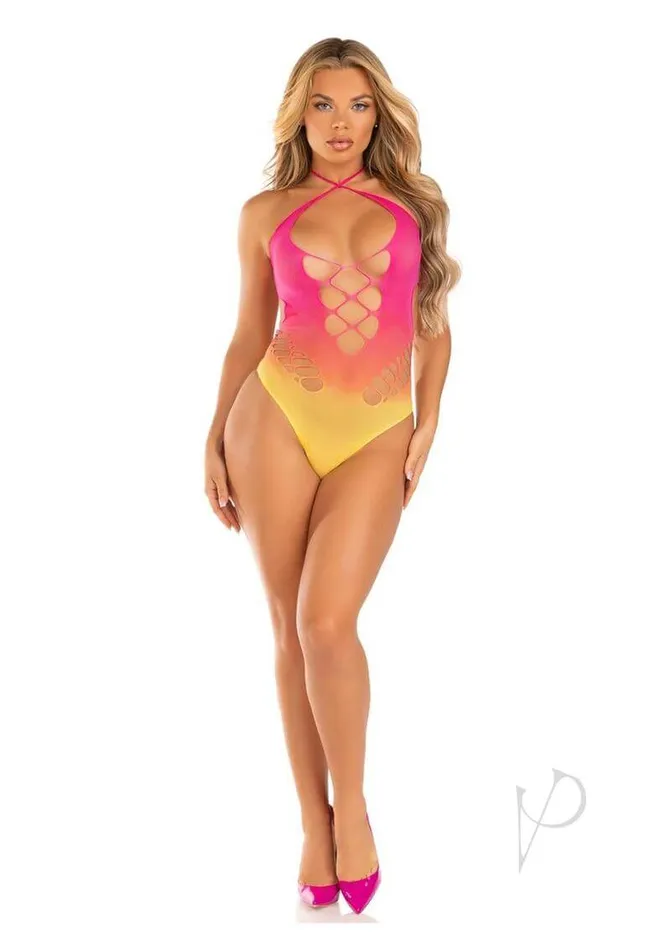 Female Sex Toys Leg Avenue Inc Make a Statement with the Malibu Dreams Ombre Bodysuit