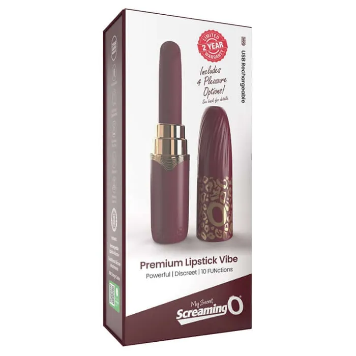 Female Sex Toys Screaming O My Secret Screaming O Rechargeable Vibrating Lipstick Merlot