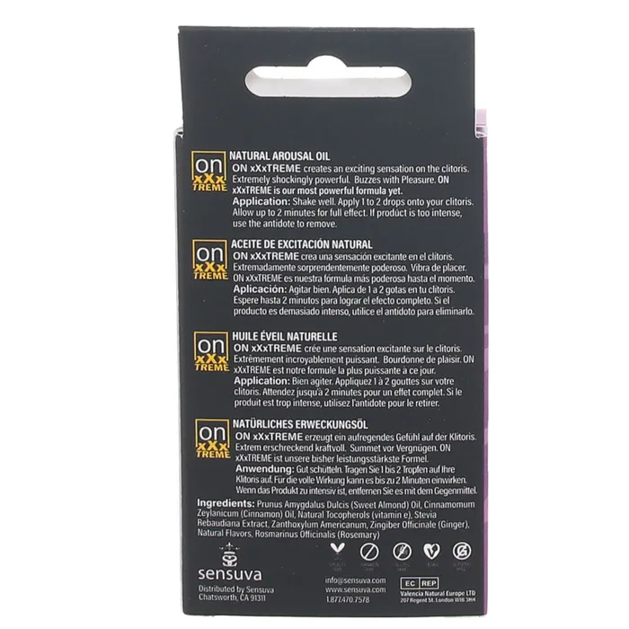 Female Sex Toys Sensuva ON XXXtreme Natural Arousal Oil with Antidote