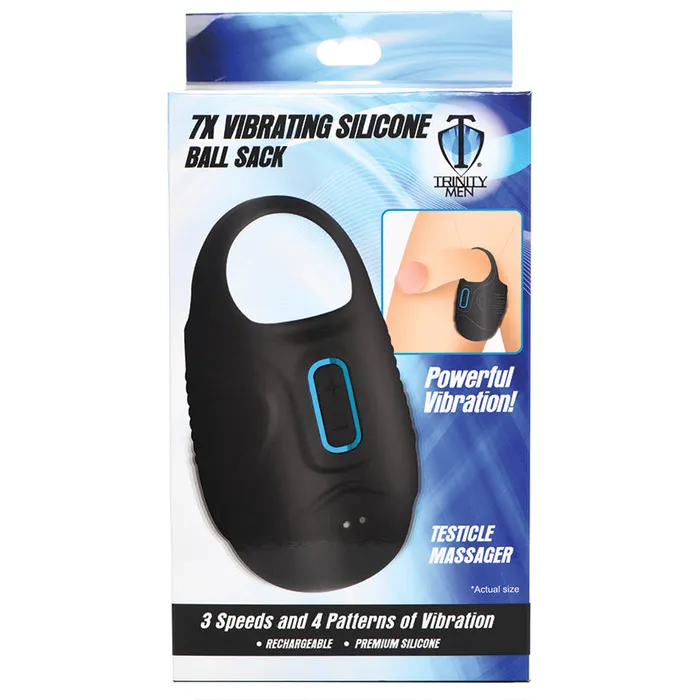 Female Sex Toys Trinity Men 7x Vibrating Silicone Ball Sack XR Brands