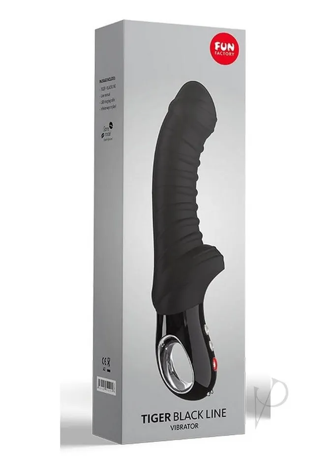 Fun Factory Tiger Black Line Vibrator GSpot Massager with Powerful Ridged Design Funfactory usa inc Female Sex Toys Fun Factory Tiger Black Line Vibrator GSpot Massager with Powerful Ridged Design Funfactory usa inc Female Sex Toys