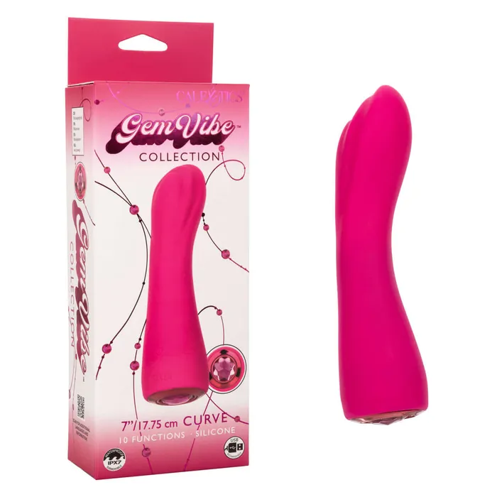 Gem Vibes Collection Curve Pink Vibrator from California Exotic Novelties California Exotic Novelties Vibrators Gem Vibes Collection Curve Pink Vibrator from California Exotic Novelties California Exotic Novelties Vibrators